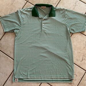Men’s Peter Millar Summer Comfort Green Stripe Polo